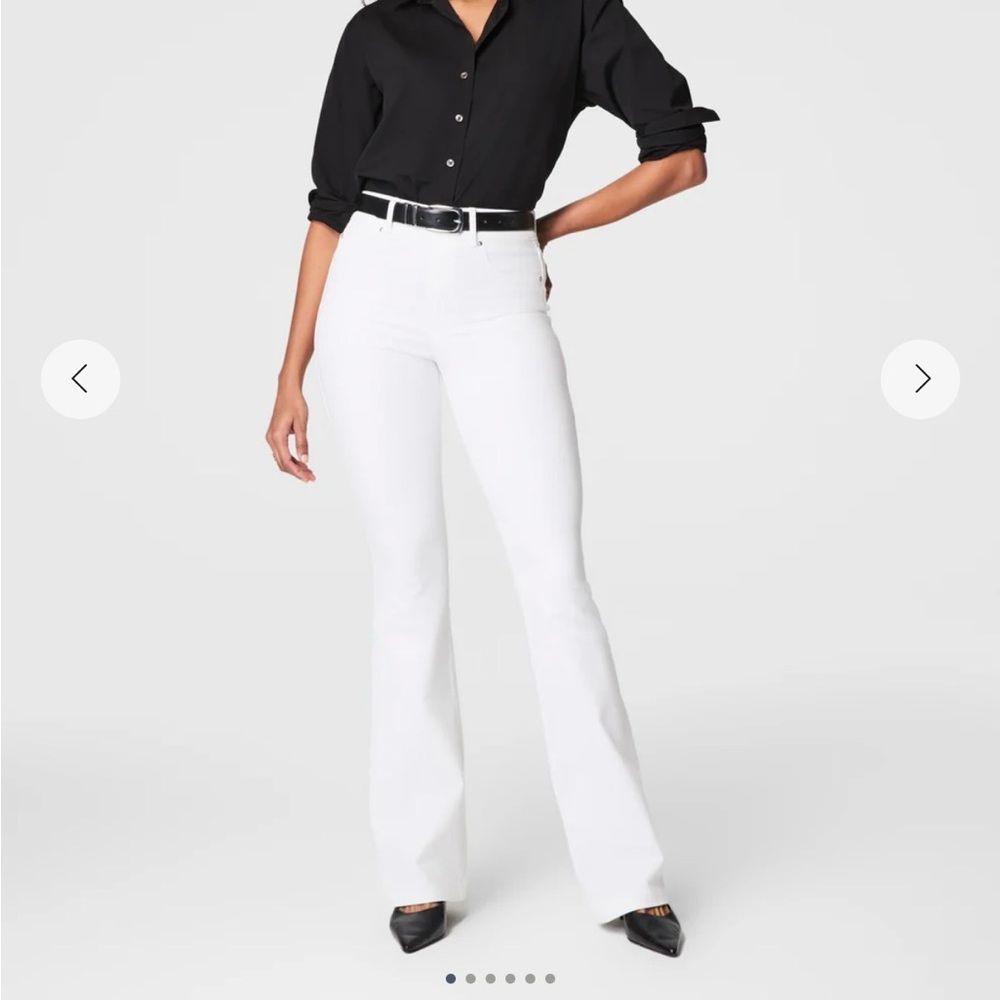SPANX Women's White Flare Jeans